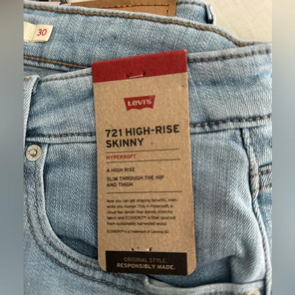 New! Levi's® Premium 721 HIGH RISE SKINNY PERFORMANCE COOL‎ WOMEN'S JEANS - Picture 10 of 10